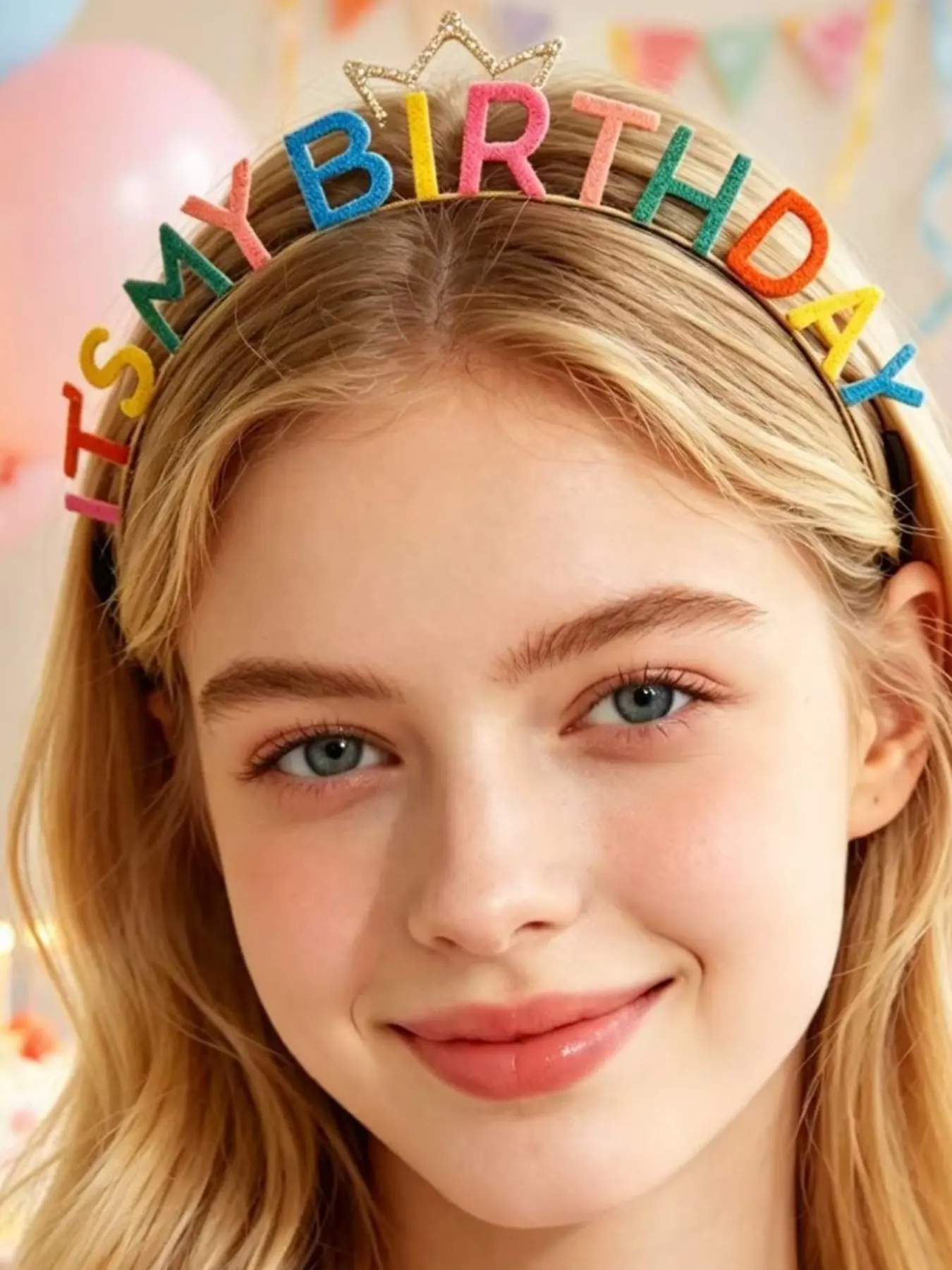 Birthday Party Hairband with Rainbow Crown, Fresh and Sweet Design, It's My Birthday Oil Drop Headpiece, Perfect for Celebrations