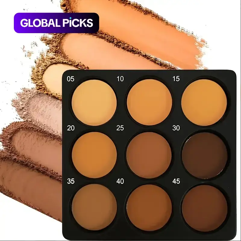 Matte Finish Shade Contour Palette, 1 Count Long-Lasting Waterproof Concealer Palette for Daily Use, Facial Makeup Product with Buildable Matte Contour, Contouring Palette, Cosmetic Bronzer Face Contour #GLOBAL PICKS