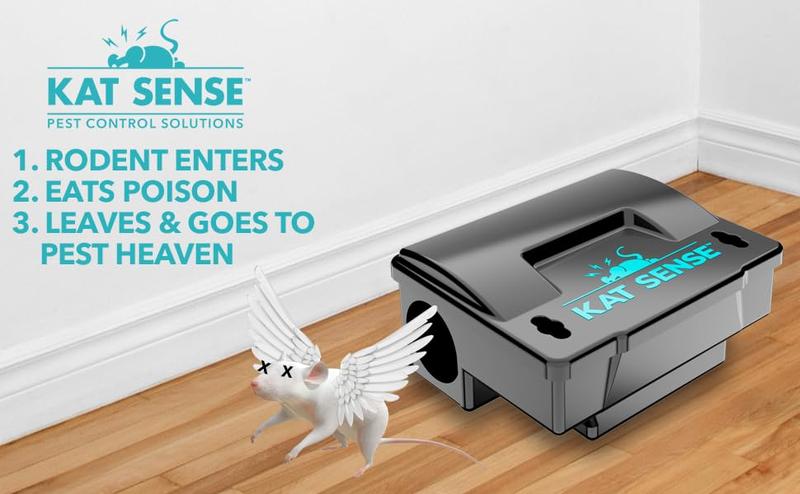 Rat Bait Station Traps, Reusable Humane Rodent Box Against Mice Chipmunks Squirrels That Work, Smart Tamper Proof Cage House to Secure Bait Block and Pellets, Mouse Bait Station Outdoor