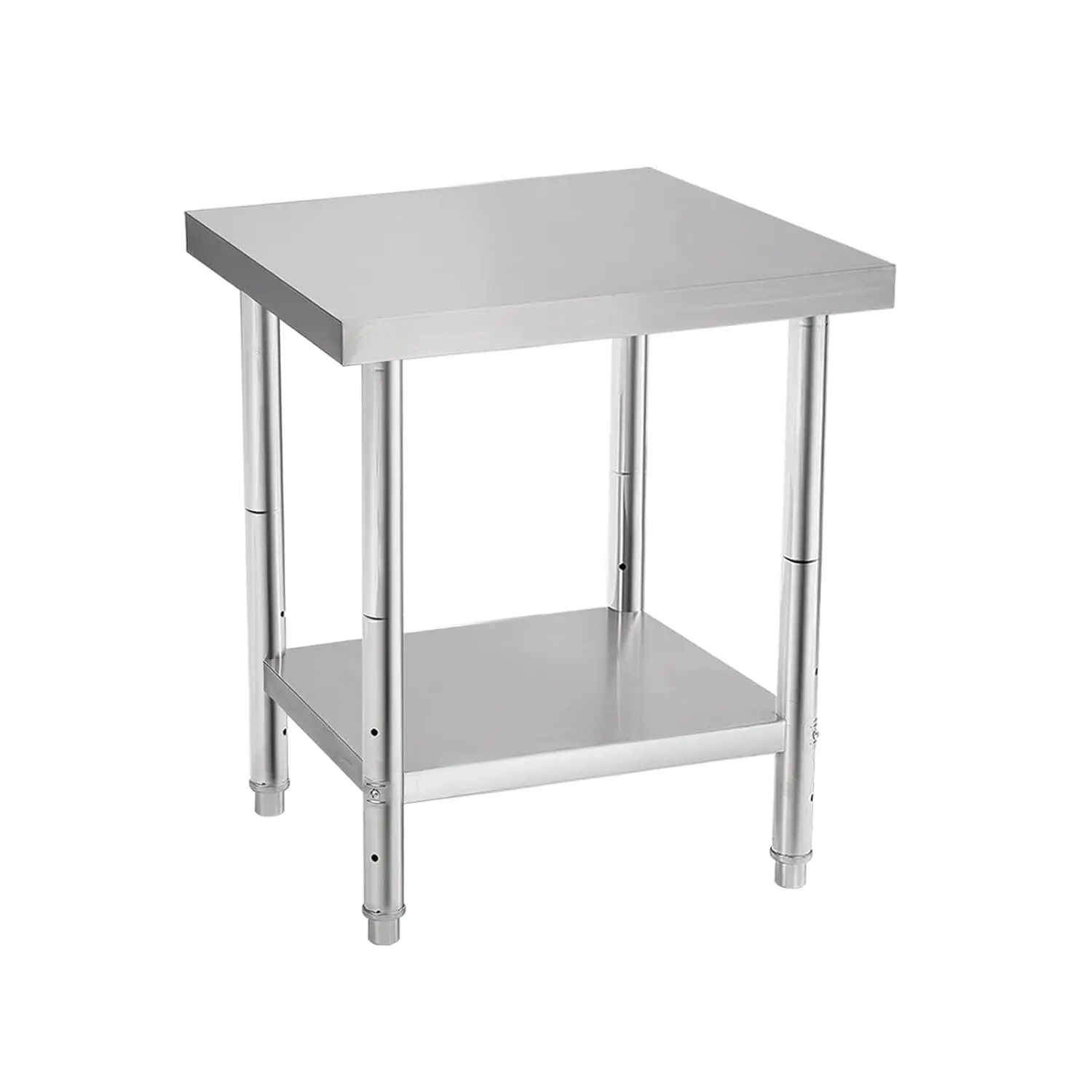 Stainless Steel Table for Prep & Work with Undershelf 18 x 24 Inches NSF Metal Commercial Kitchen Prep Table with Adjustable Under Shelf Worktable for Restaurant  Outdoor