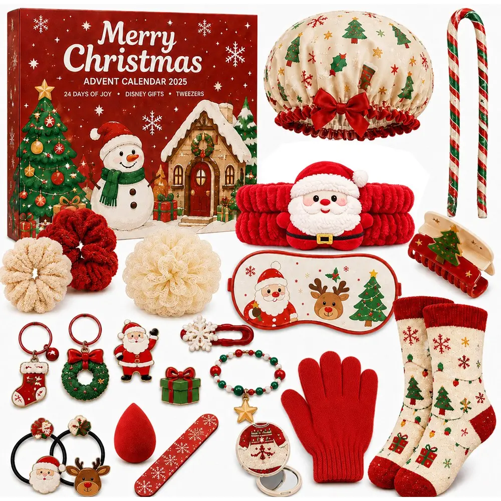 Christmas 24-Hour Countdown Surprise Blind Box, Girls' Gift Set Decorations, Perfect Holiday Present, Fun and Exciting Unboxing Experience