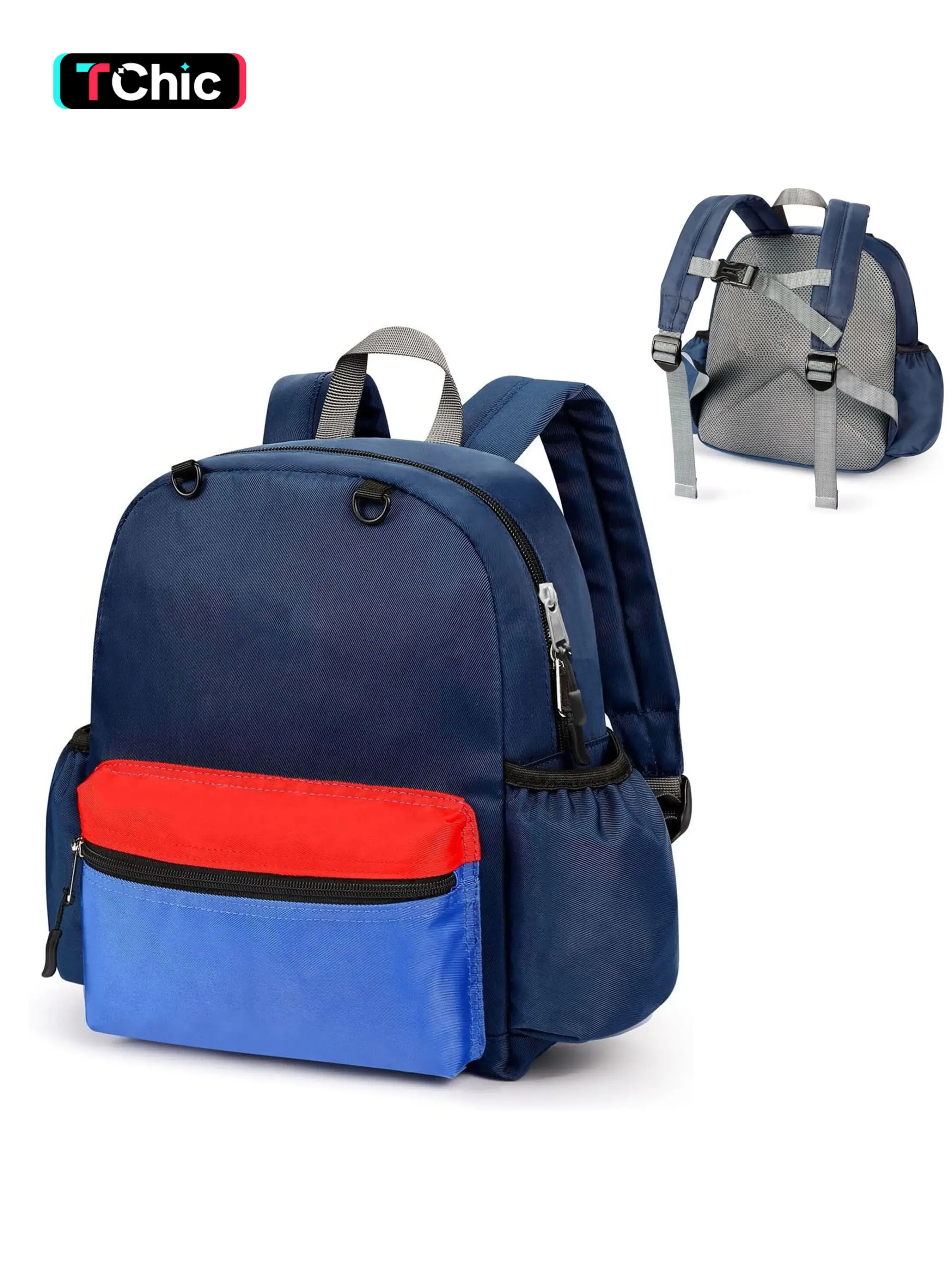 Toddler Backpack for Boys 2-4: Kids Backpack Boys Girls - Preschool Kindergarten Daycare Backpacks - 12 inch Colorblock Backpack for Toddlers Toddler Bag