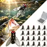 Artificial Fishing Lure Set, 20pcs Realistic Fly Bait Kit, Trout & Sea Bass Dry Fly Lures, Fly Fishing Flies, Saltwater & Freshwater Fishing Accessories