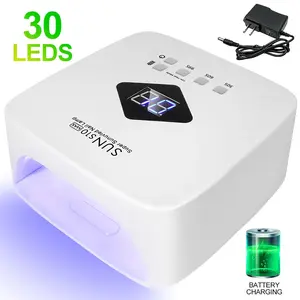 Rechargeable UV LED Nail Dryer Lamp, Quick Cure Professional Gel Polish Lamp, 3-Timer Settings, Auto-Sensor, Salon & Home Use