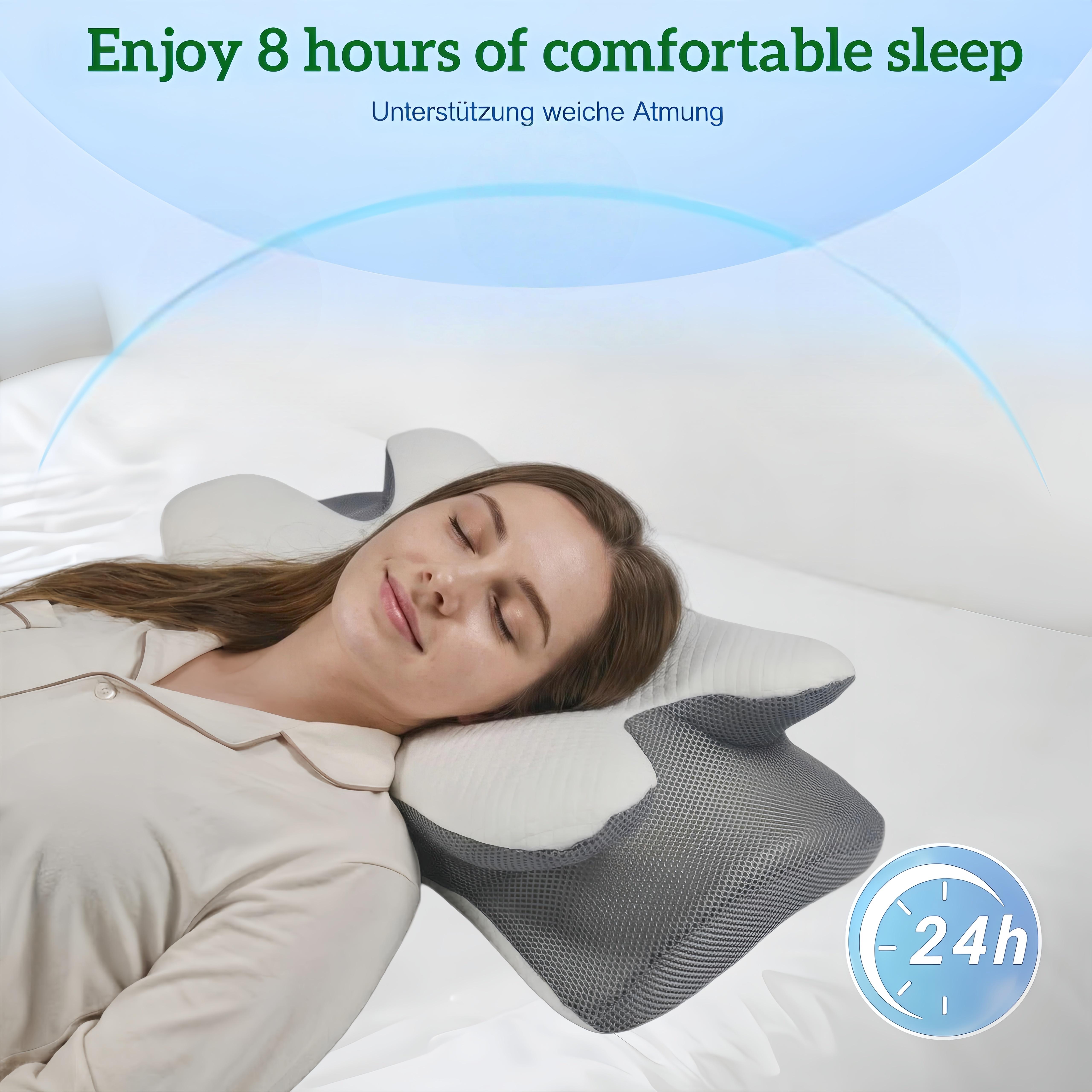 1pc Butterfly-shaped Pillow - Designed with Ergonomic Principles, Suitable for Both Supine and Lateral Sleepers, It Offers a Comfortable Sleep Experience and Provides Support for the Head and Neck.