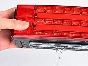 Nilight 2PCS Rectangular LED Trailer Light Kit with Halo Glow Submersible LED Stop Turn Tail Side Marker Clearance License Light for 12V Trailer Boat Camper RV Trucks Snowmobile (TL-40)