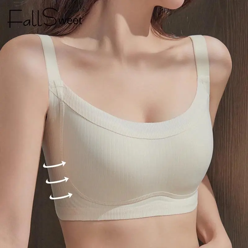 FallSweet Seamless Bra For Women Push Up Bras Wireless Sport Bra Soft Comfort Breathable Full Cup Sexy Female Lingerie underwear