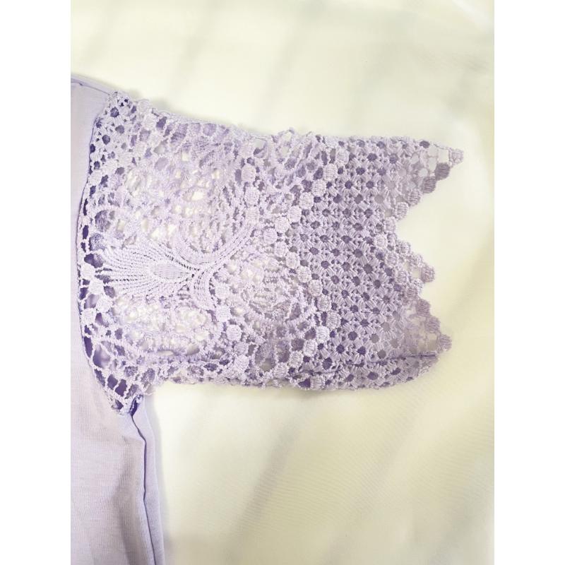 Elegant Plus-Size White V-Neck T-Shirt with Lace Detailing,Short Sleeve,Semi-Sheer Summer Top for Women,Plus Size Blouses Collar Fabric Spandex Casual