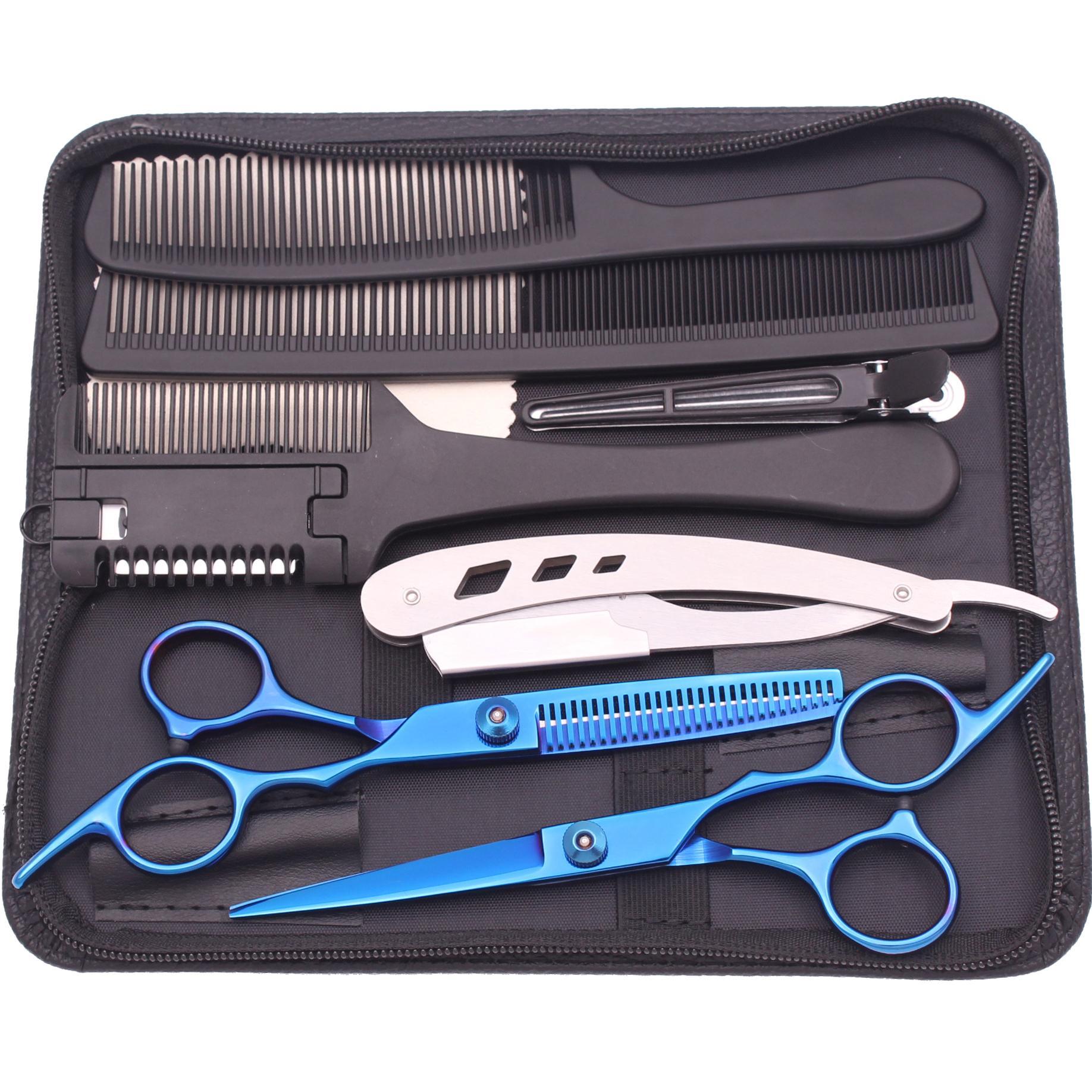 Hair Styling and Cutting Tool Set, Professional Hairdressing Scissors for Salon & Barber Shop, Heatless Styling Tools for Women & Men, Haircut Kits, Barber Equipment