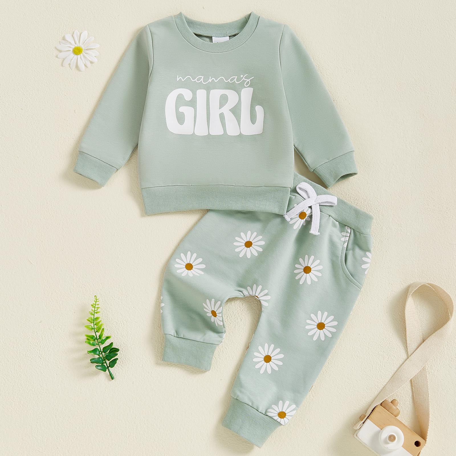 Mamas Girl Outfits Toddler Baby Girl Daisy Clothes Long Sleeve Sweatshirt Jumper Joggers Trouser Girls Fall Tracksuit Mamas Girl Outfits Toddler Baby Girl Daisy Clothes Long Sleeve Sweatshirt Jumper Joggers Trouser Girls Fall Tracksuit