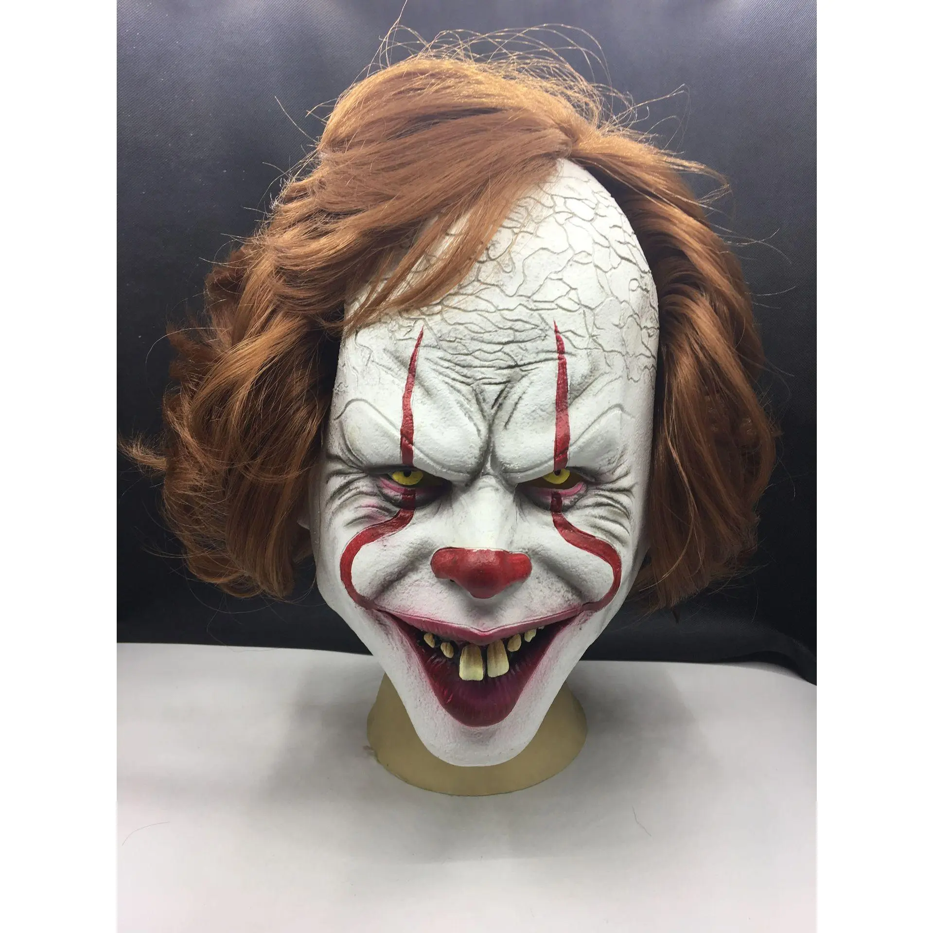 Scary Returning Clown Latex Full Head Mask for Halloween Cosplay Party Prop