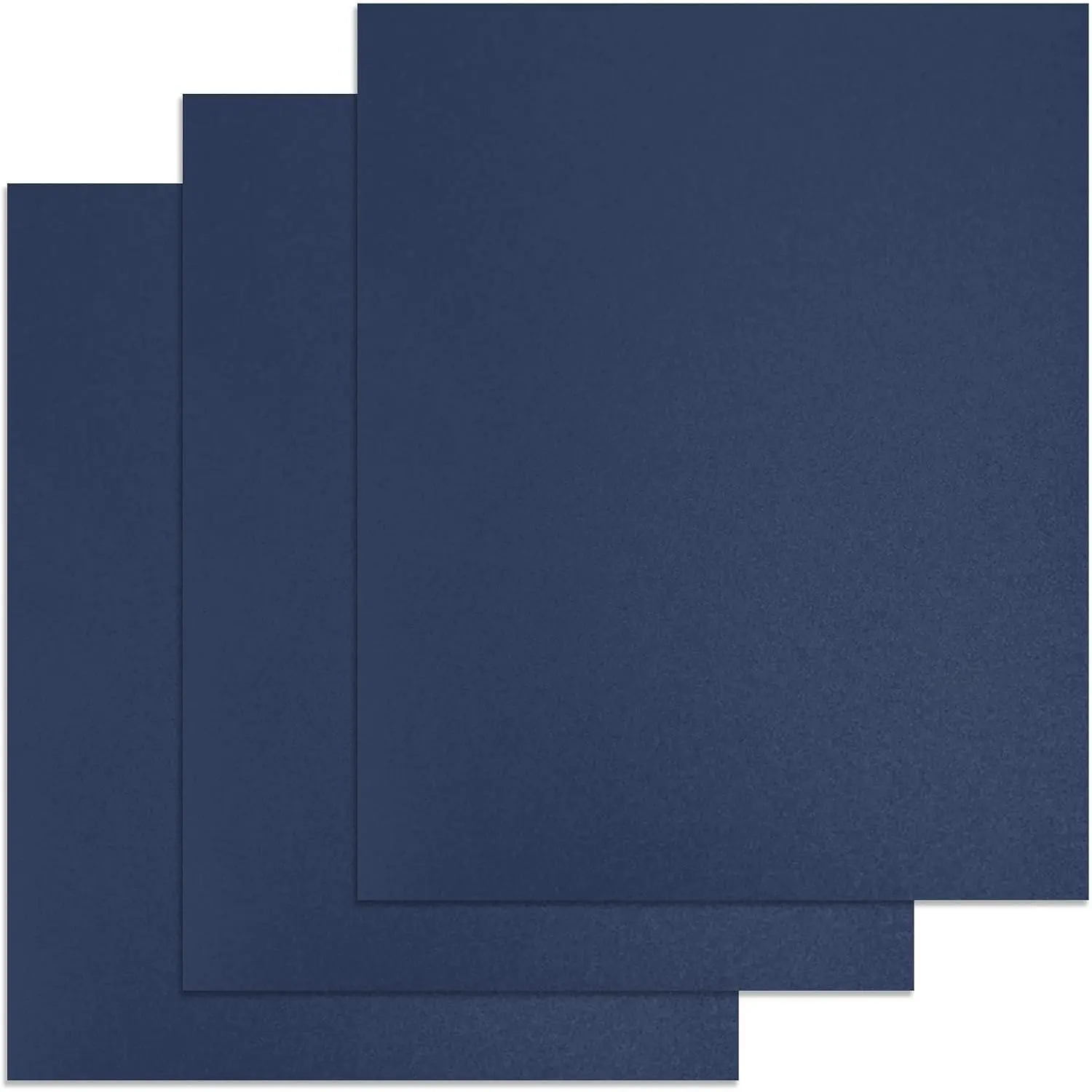 12 Mil Sand-Textured Binding Covers, Letter Size, Navy, 25 Pack - Plastic Binding Covers 8.5" x 11", Subtle Matte Finish, Square Corners Unpunched, Ideal for Business Reports and Proposals