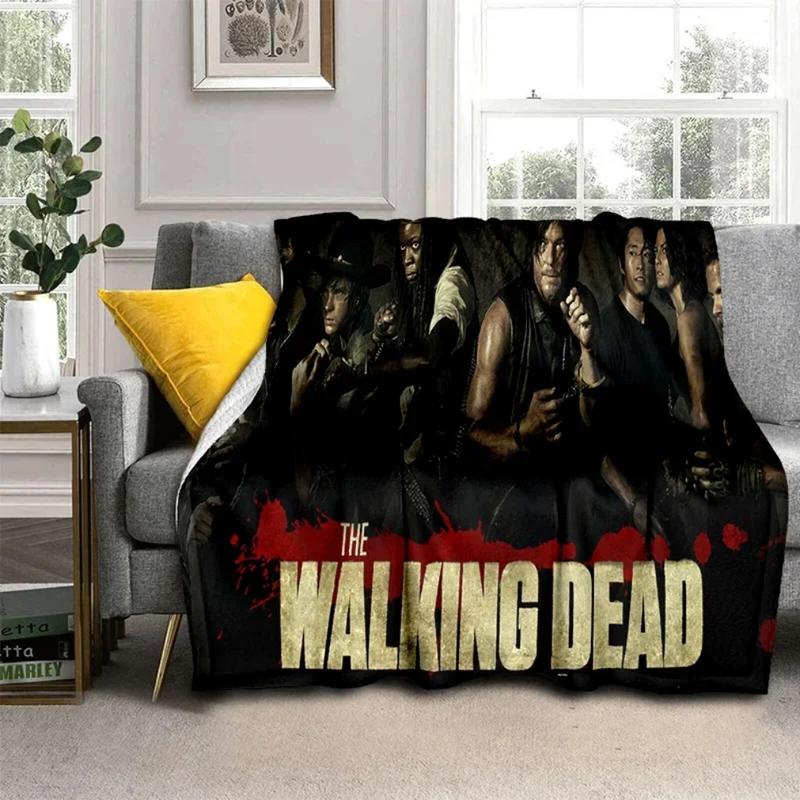 3D Horror TV The Walking Dead TWD Blanket,Soft Throw Blanket for Home Bedroom Bed Sofa Picnic Travel Office Cover Blanket