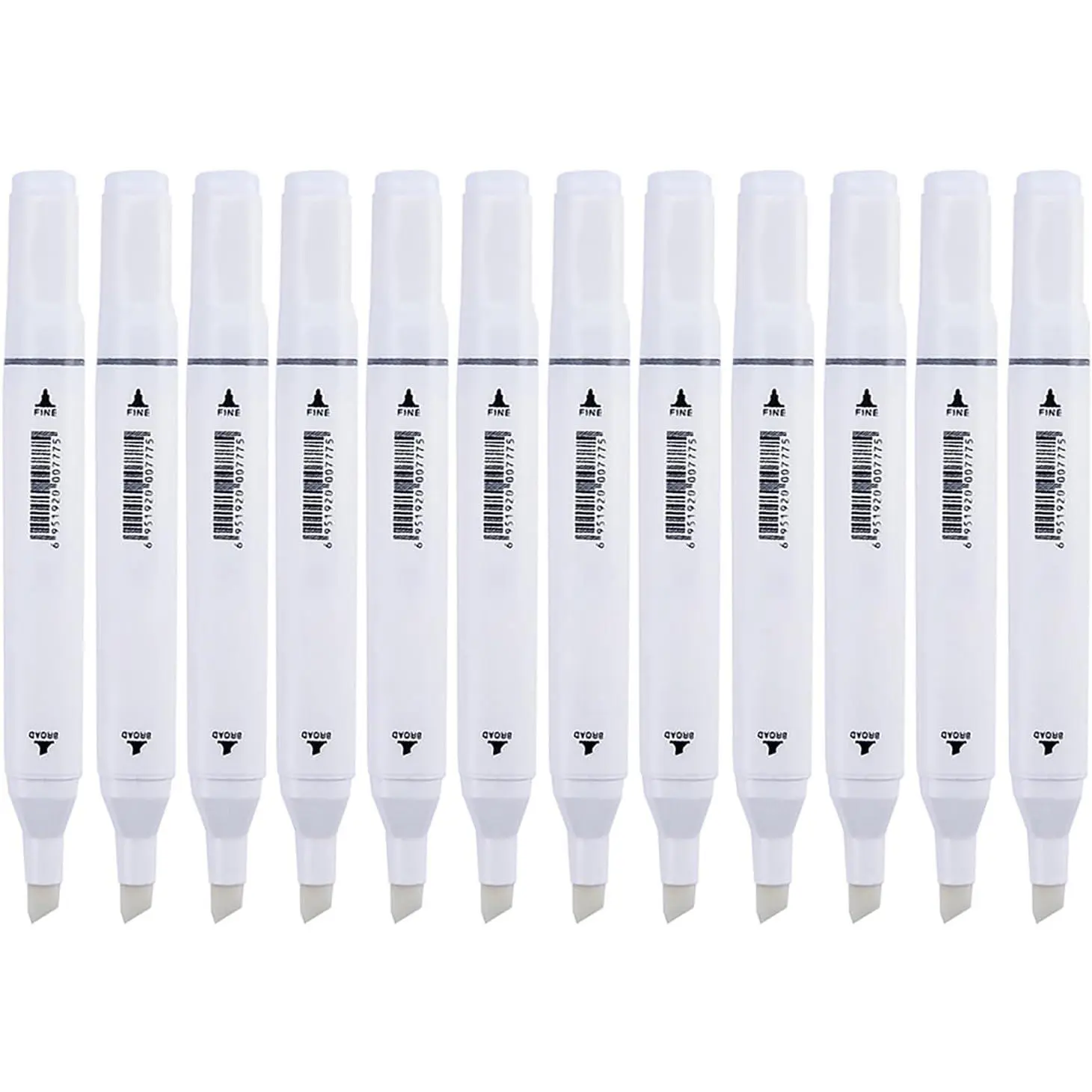 12 count  Markers Pure Color Series, Tip Art Solid Color Markers Set for Adults Beginner Drawing Sketching(Colorless Blender)