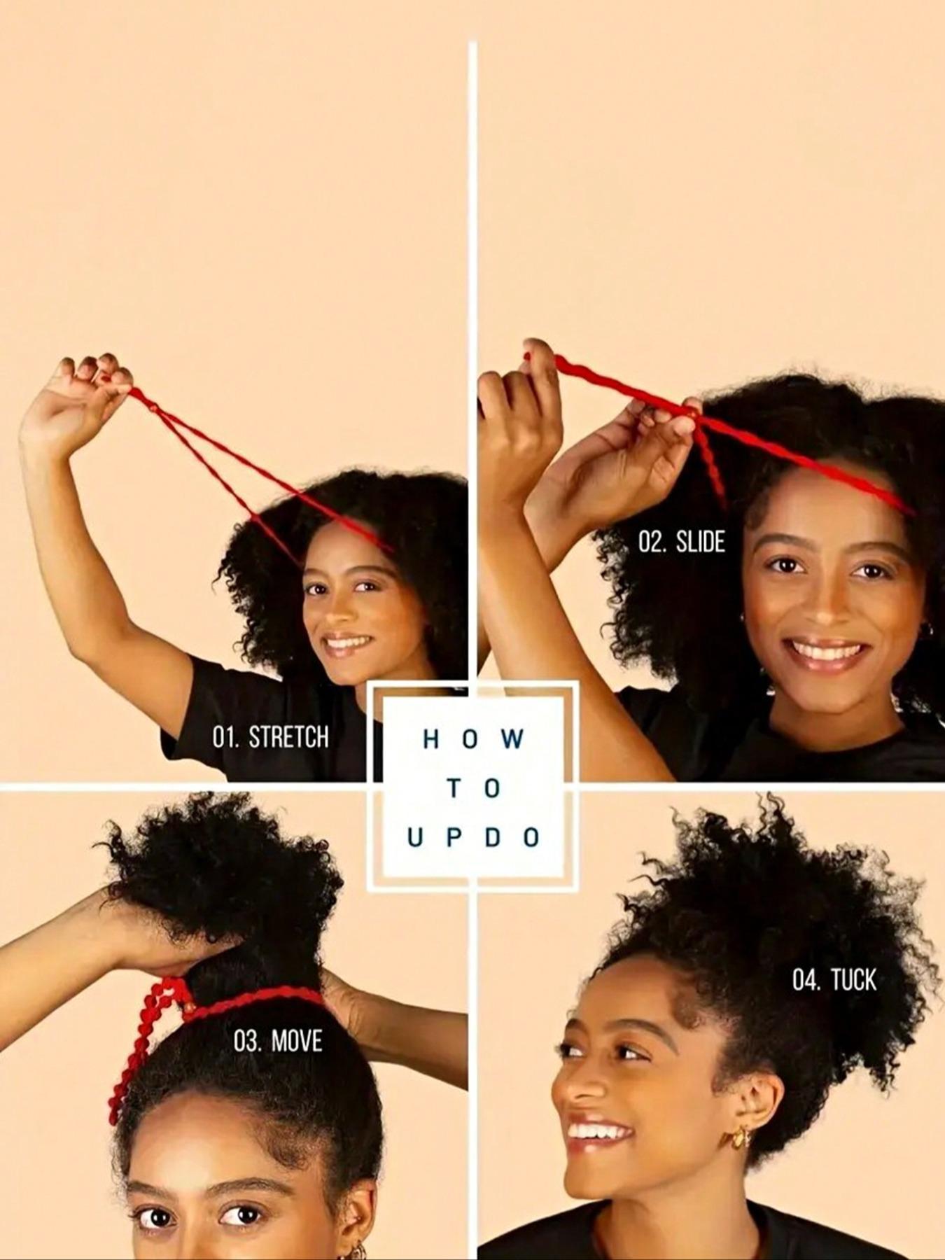 New Style Solid Color Hair Tie, High Stretch Ponytail Holder, Fashion Hair Accessories for Women & Girls, Minimalist Headwear Suitable for Thick Curly Hair, Ponytail Hairstyle