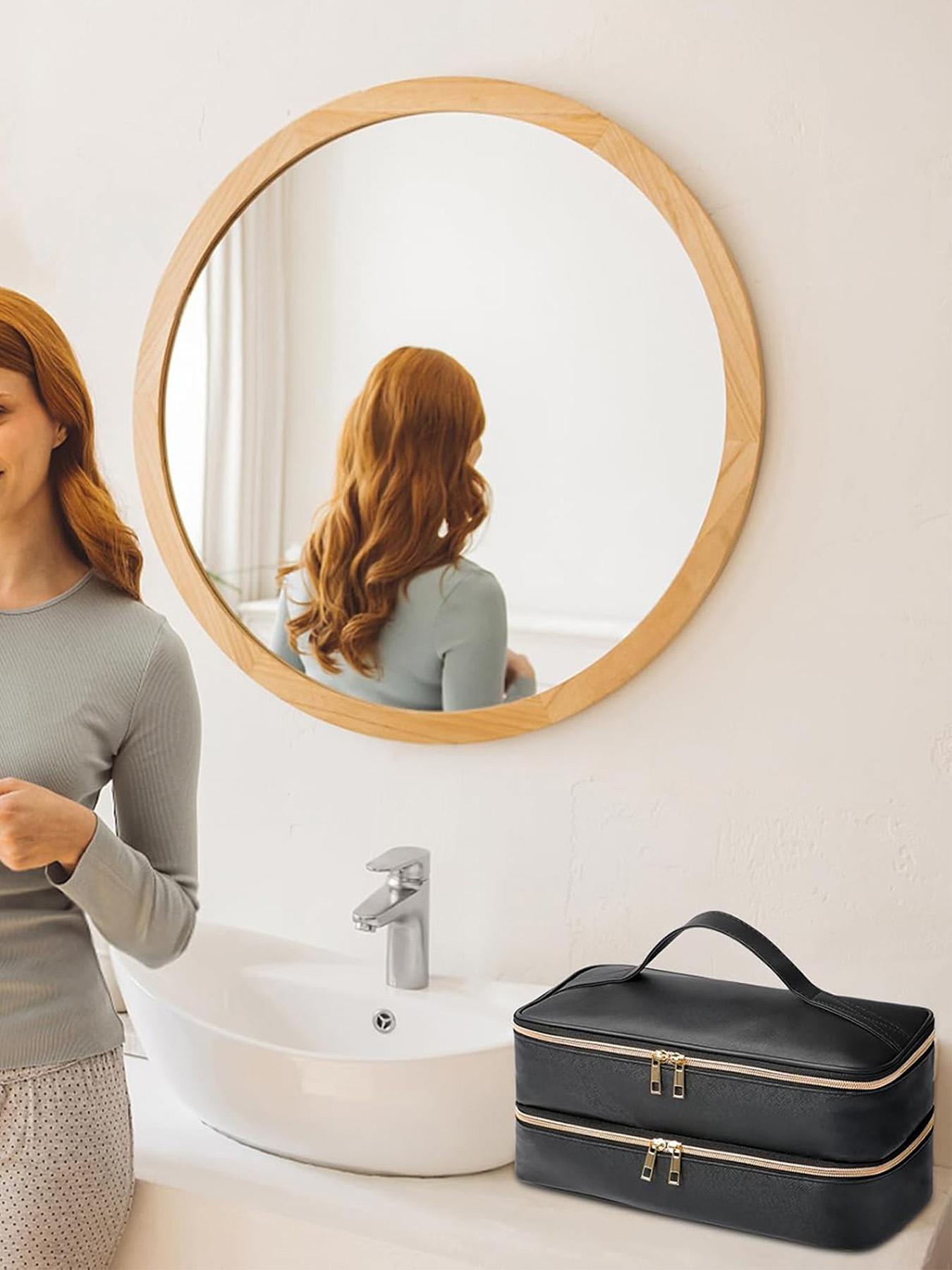 Hair Dryer Storage Bag, Portable Hair Styling Tool Organizer, Double Layer Zipper Makeup Bag, Carrying Case for Hair Dryer Shark Flexstyle FlexFusion Airwrap Brush Double-Layer Hair Accessories Tools Storage Bag, Travel Cosmetic Bag, Christmas gifts