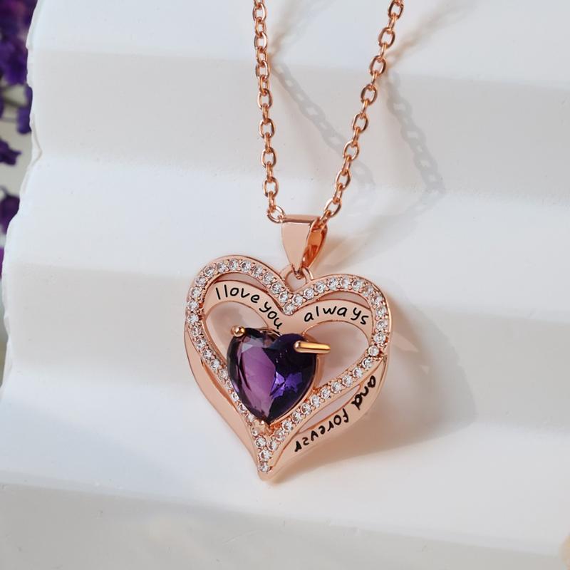 Infinity Heart Diamond Pendant, European and American Cross-Border Fashion, Twelve Chinese Zodiac Necklace, Wholesale