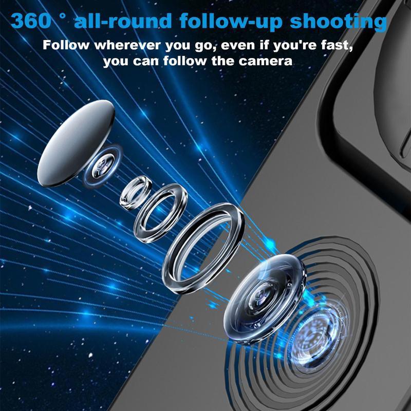 360° Rotatable Selfie Stick Tripod Stabilizer, Automatic Face Tracking Phone Holder with Remote Control, Smart Shooting Phone Holder for Video Vlog Live