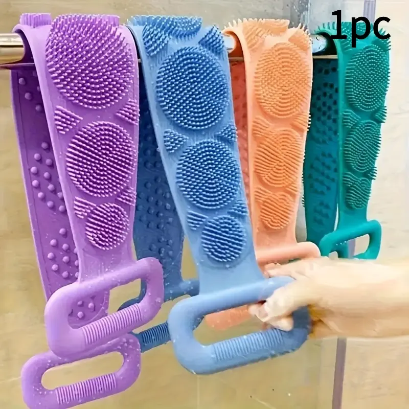 Bath Scrub Towel, Strong Back Scrubber, Long Strip for Removing Dead Skin on the Back, Painless, Specially Designed for Bathing. Back Bath Scrubber, Double-sided Scrub Towel, Long Strip for Massage and Back Pulling,Bath Towel.