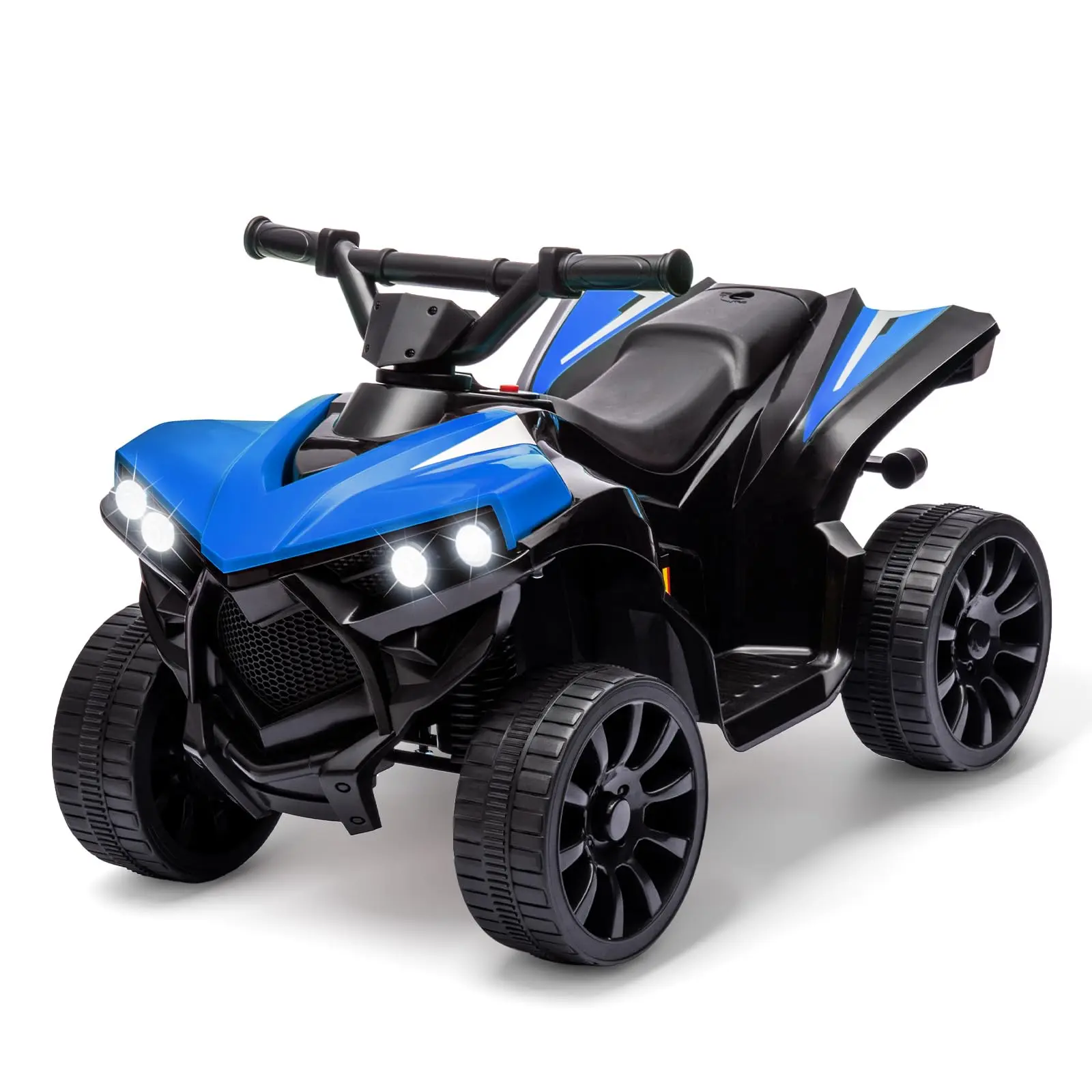 GARVEE Unisex 6V 4-Wheeler ATV for Toddlers 3+ Years, 55lb Max Capacity, LED Lights, Music Feature, Foot Pedal, Wear-Resistant Wheels, 1.9 MPH Speed, Outdoor Play Kids' Cool Gift