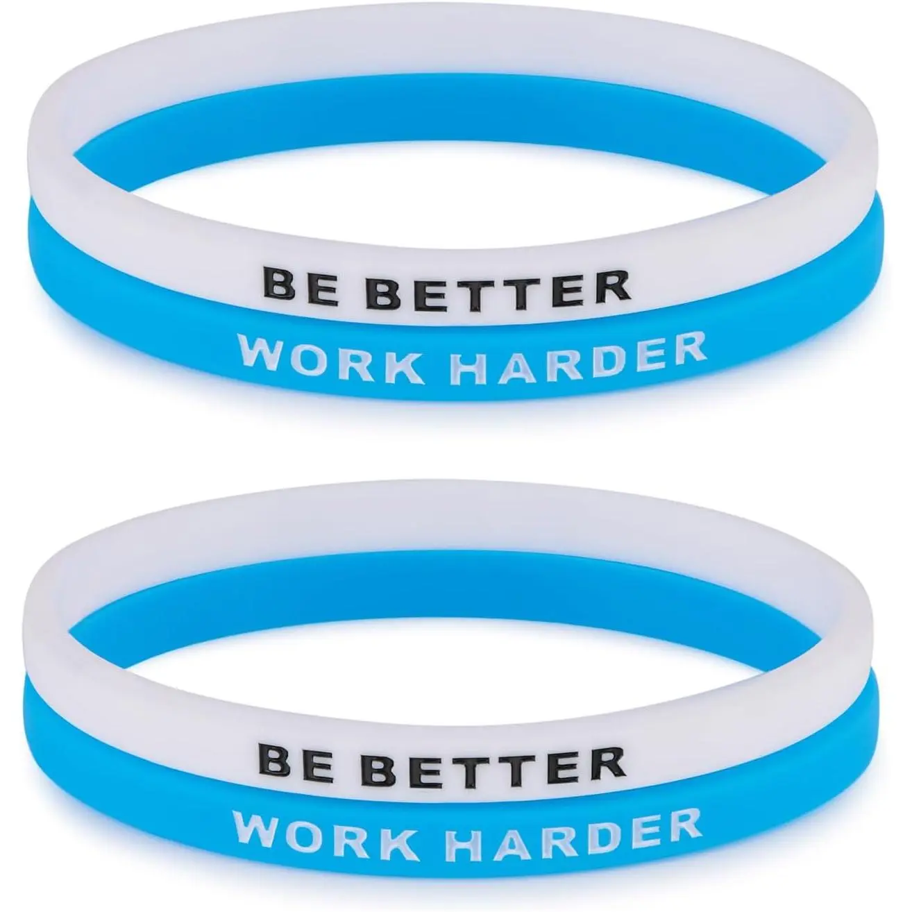 Unisex Minimalist Synthetic Motivational Bracelet - Engraved Text, Stretch Design, "Work Harder Be" Inspirational Wristband, Stackable Unisex Personalized Motivational Gift for Women Men