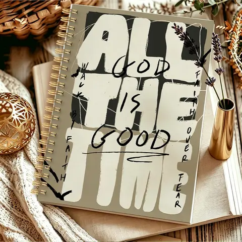 1 Pc, God Is Always Good Bible Verse Journal, Devotional Notebook, Religious Inspirational Writing Notebook, 5.5x8.3-Inch, Gift for Women & Men, Faith Daily Devotion