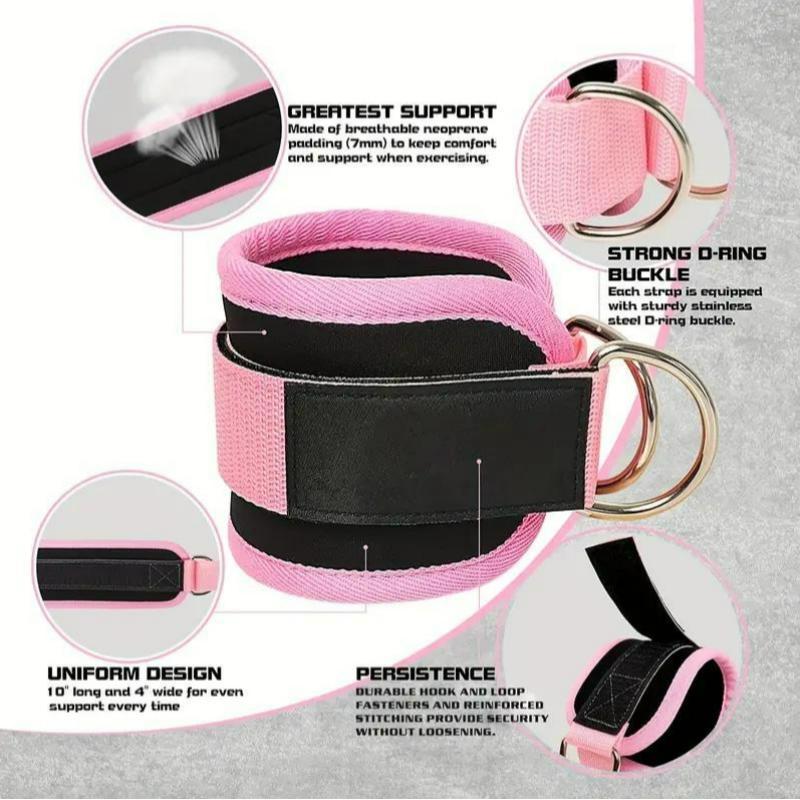 Ankle Strap, 1/2 Counts Foot Straps for Fitness Training, Sports Ankle Straps for Cable Machines, Yoga & Pilates Equipment Accessory, Workout Band # GLOBAL PICKS