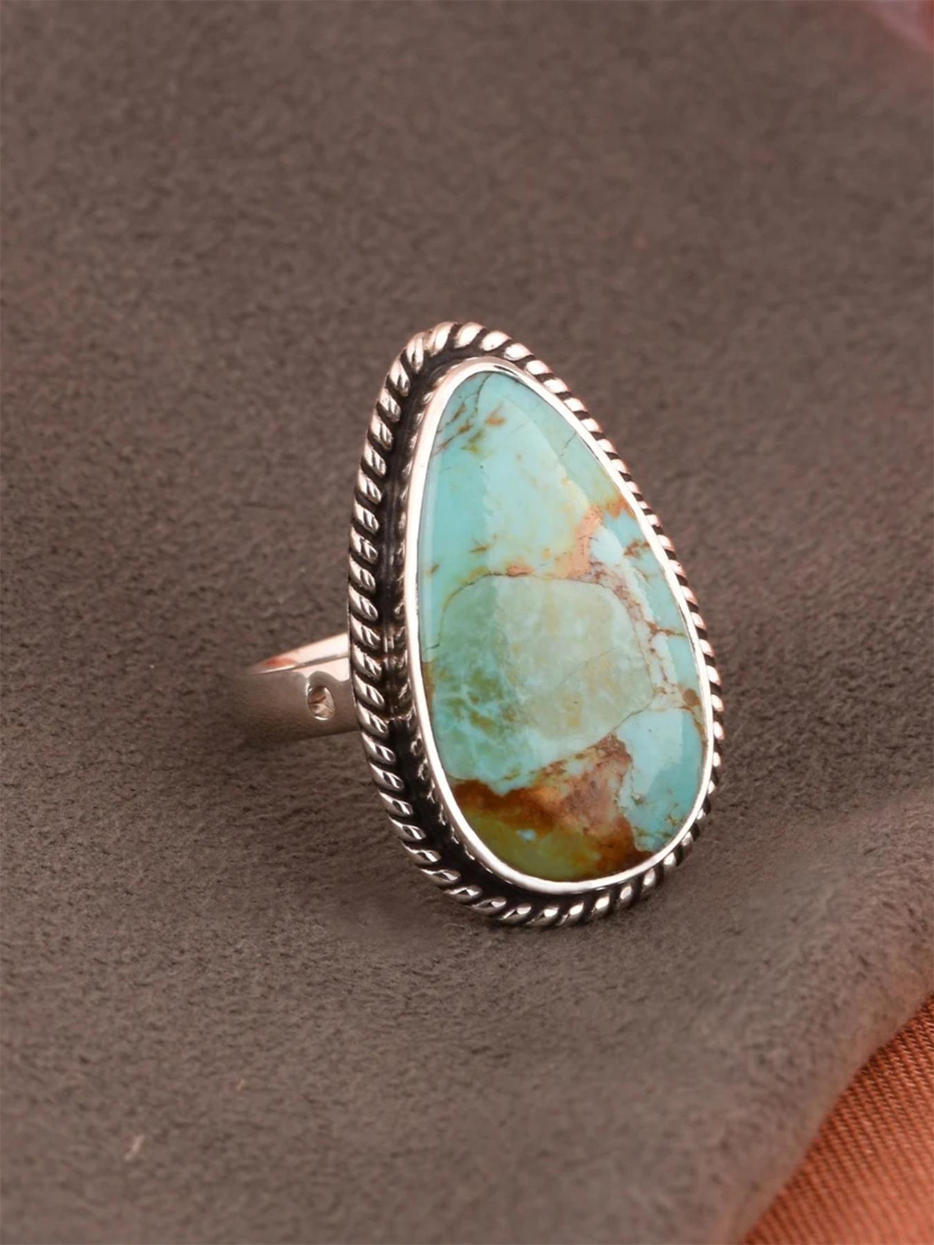 Vintage Style Women's Wedding Party Jewelry Gift, Copper Chain Design, All Season Wearable Accessory for Special Occasions, Teardrop Bridal Rings, Jewelry Open Ring