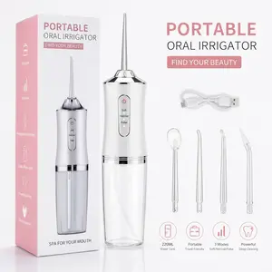 Portable Water Flosser USB Rechargeable, Multi-Mode Pulse Oral Irrigator, Includes 4 Replacement Nozzles, Ideal Gift for Home Use