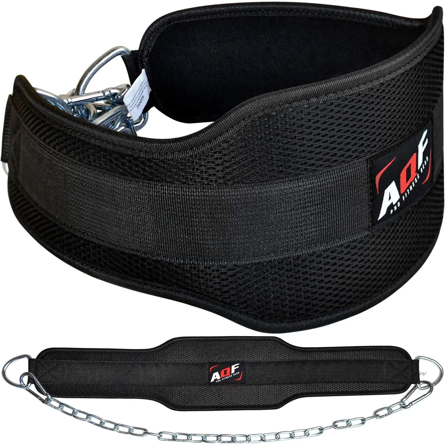 Dip Belt for Weightlifting - Weight Belt with 36" Heavy Duty Steel Chain - Neoprene Padded  Support Gym Lifting Belt for Powerlifting, Bodybuilding, Squat, Fitness & Pull up