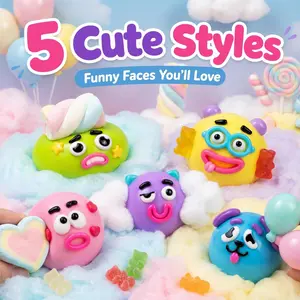 5 Pack New Face-Changing Dog Squishy Fidget Toys for Adults Teens, Soft Moldable Slow-Rebound Stress Relief Squeeze Toy, Cute Puppy Sensory Toy as Stylish Desk Ornament Daily Office Relax Decor Gift