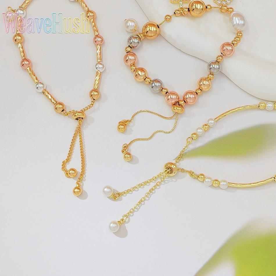 Hot-Selling Tricolor Gold Bead Virgin Mary Bracelet, Zircon Cross & Pearl Inlaid Religious Bracelet for Women, 18K Gold Plated Adjustable Catholic Faith Jewelry, Perfect for Daily Wear, Prayer, Church Occasions & Inspirational Religious Gifting