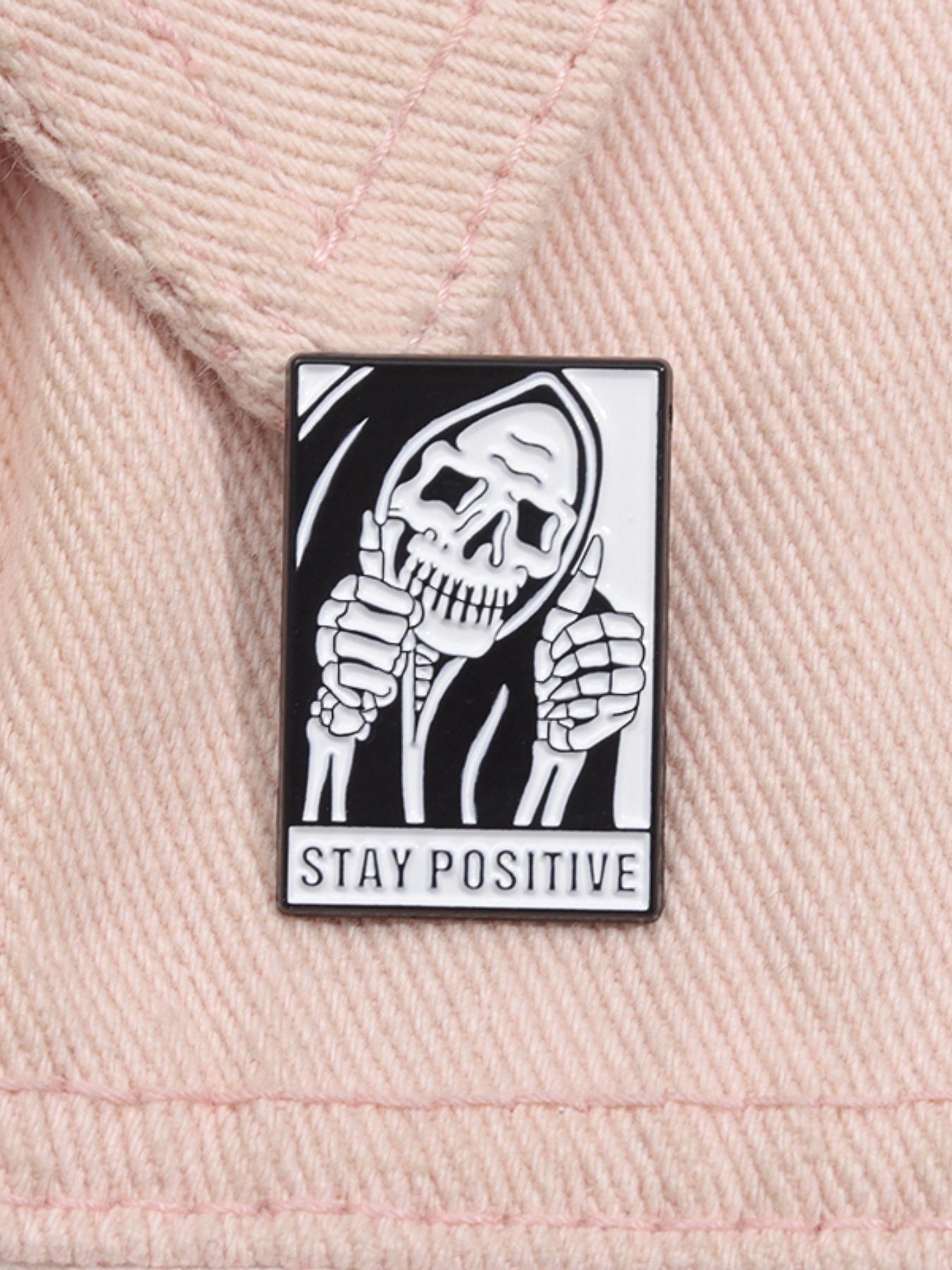 Punk Style Skeleton & Letter Design Brooch, Fashion Accessories for Men & Women, Trendy All-match & Exquisite Brooch for Birthday Gift, Hat Pins, Halloween