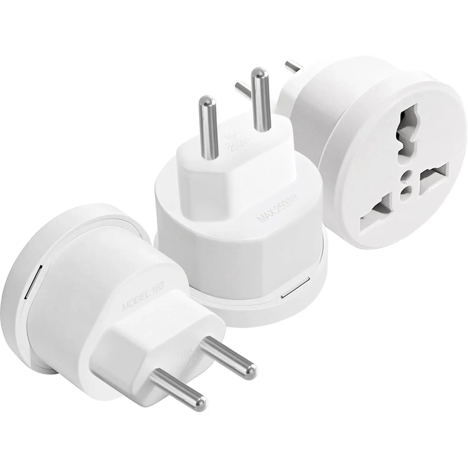 3-Pack Mini Size Type C/G/B European Travel Plug Adapter, International Power Adaptation for Spain, France, Portugal, Vacation Essentials (Phones & Electronics Accessory)