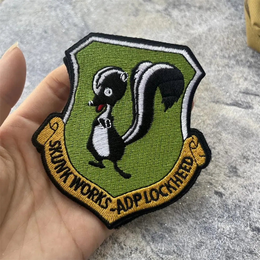 SKUNK WORKS  Army Patch Tactical Morale Badge Printed Hook and Loop Patches for Clothing Military Equipment Helmet Sticker