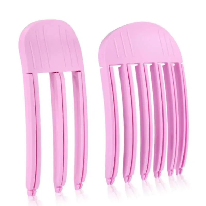 Women's 2-Pack 3-Teeth Volumizing Hair Clip Set, Natural Root Fluffing Hair Root Lifter Comb, Bang Volume Clip for Anyone Who Struggles With Voluminous Bangs (Pink, Purple)