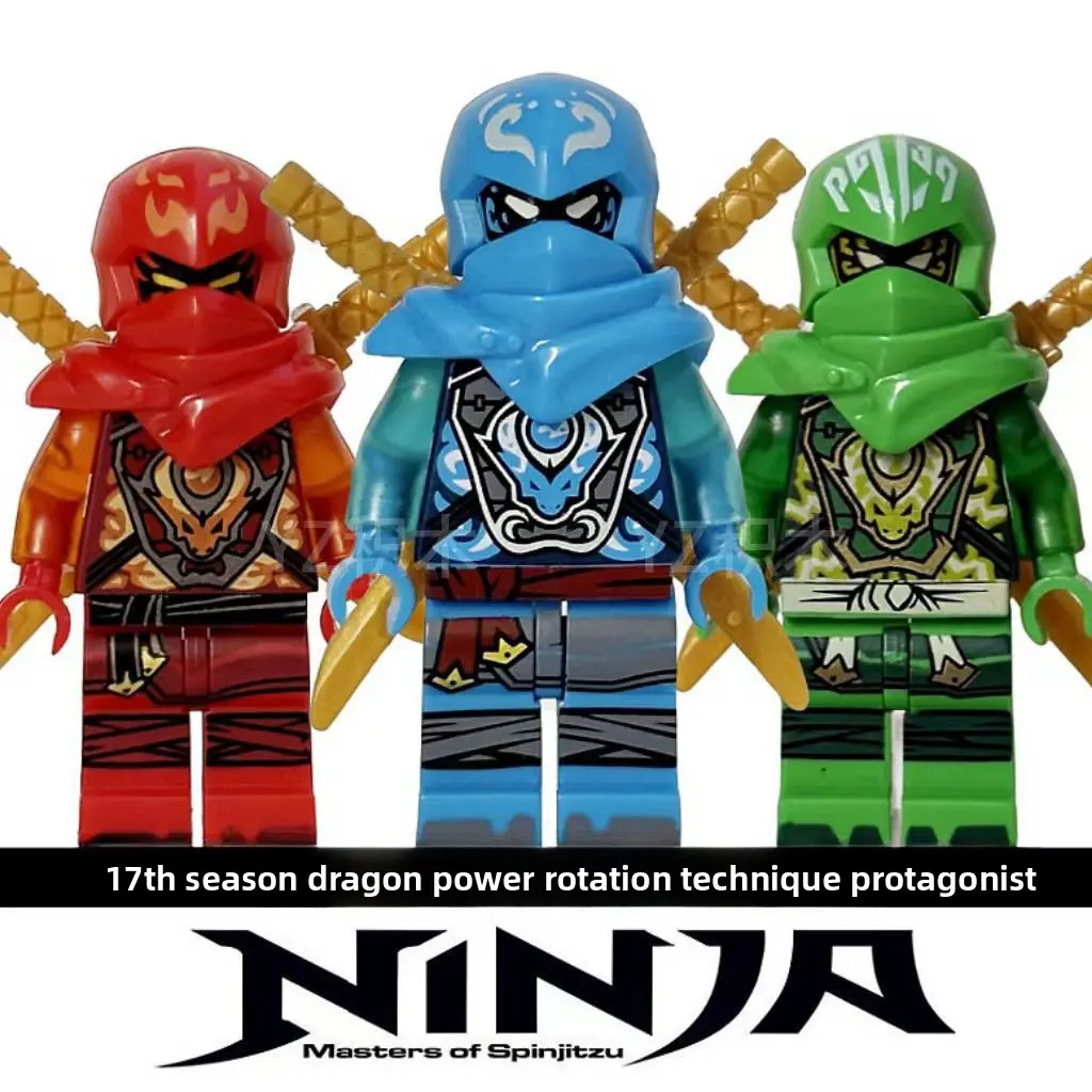 Dragon Power Ninja Style Character Building Block Figures, Transform Design Mini Figures, DIY Assembly Compatible Brick Models