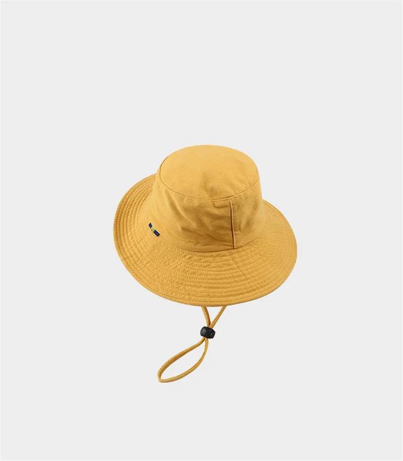 Summer Wide Large Brim Men Women Fisherman Hat Outdoor UV Protection Casual Sun Cap Hiking Fishing Climbing Safari Bucket Hats