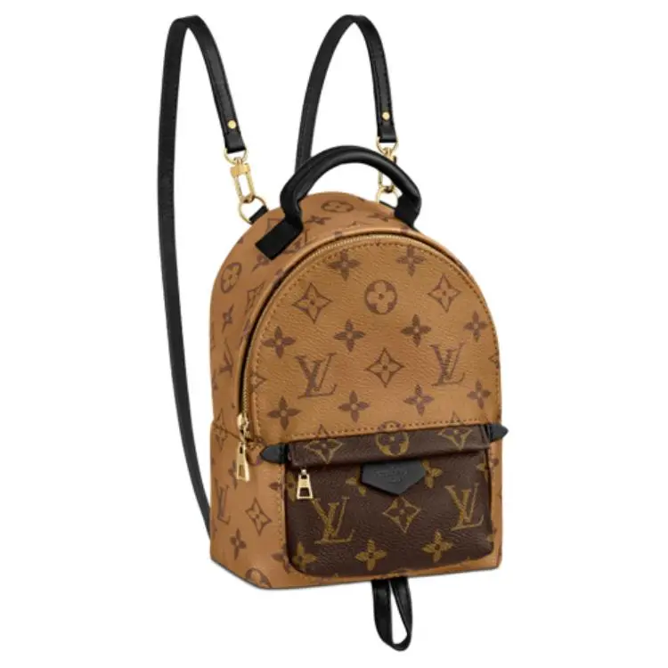 Louis Vuitton Palm Springs Dual-Zip Crossbody Backpack for Women – Two-Tone Canvas and Leather in Brown and Beige