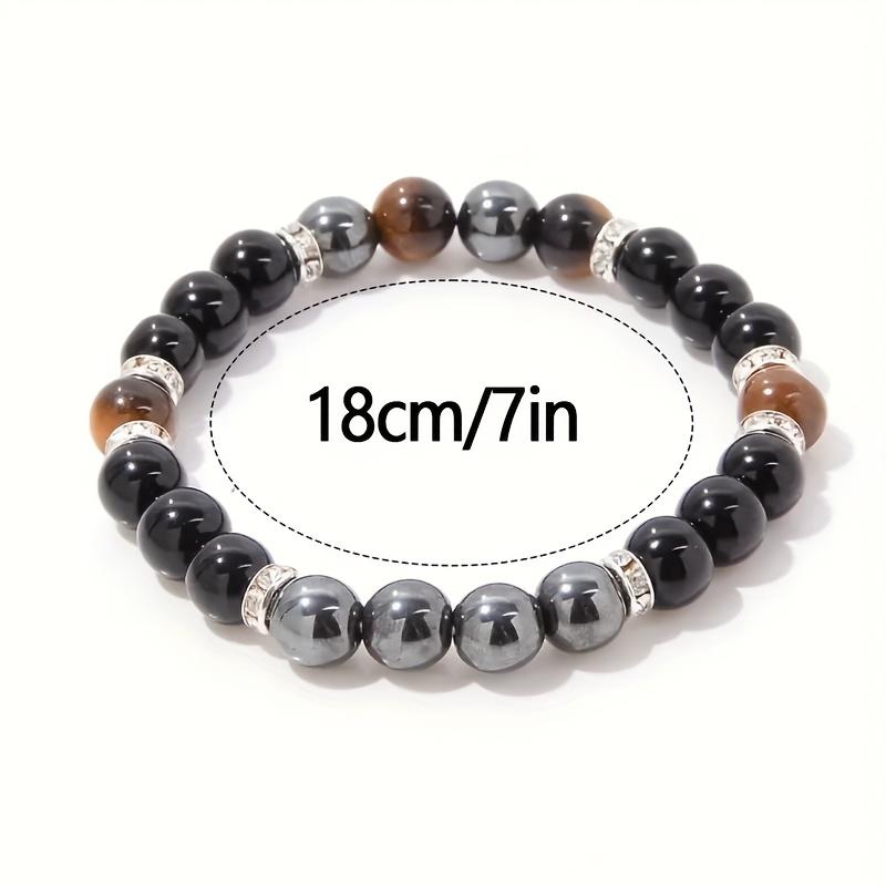 12Pcs Boho-Chic Handcrafted Bead Bracelet Set - Colorful Crackled Glass Beads, Ideal For Casual Attire & Vacation - Perfect Gift For Women, Friends & Family Random