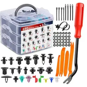 925pcs Self-Locking Nylon Snap Fasteners, Multi-Purpose Automotive Repair Tools, Car Truck Accessories, Electric Vehicle Jack Kit
