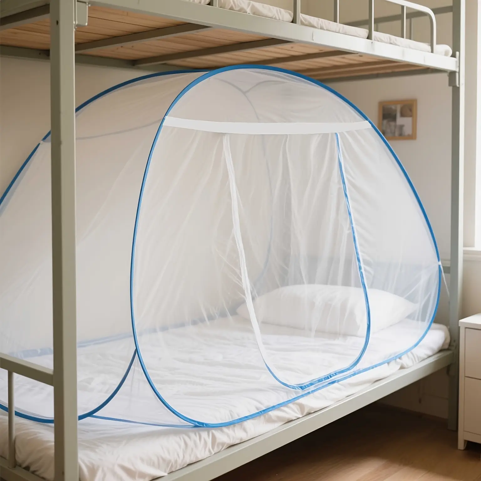 Cartoon Mosquito Net Easy to Install 3-Second Pop-Up Mongolian Tent, 1-Second Quick Opening, Easy And Convenient, 360 °     All-Round Mosquito Protection, Large Space Encrypted Outdoor Camping Tent to Prevent Mosquitoes