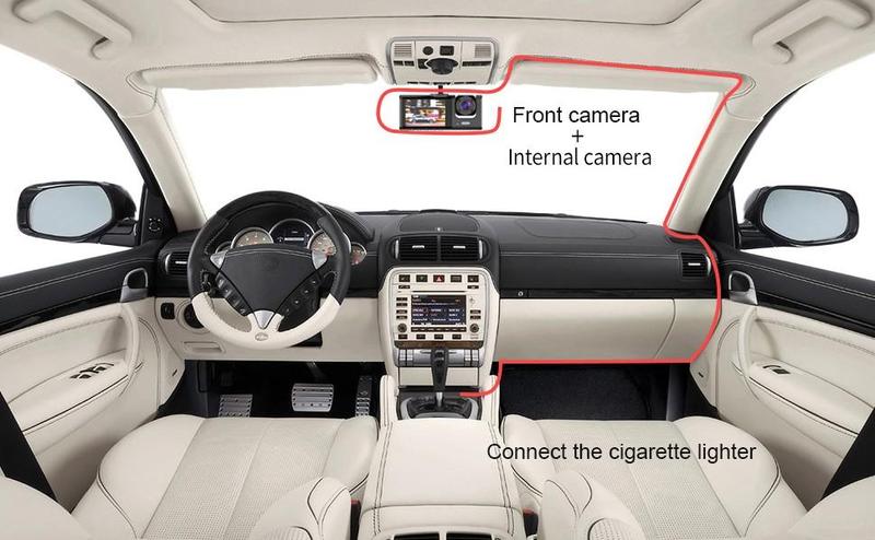 Dash Camera for Car Security Camera Dash Cam Mini Car Recorder 2 Inch Screen Front and Inside Dual Car Cameras 1080P with WDR, Night Vision, G-Sensor Auto Lock, Loop Recording