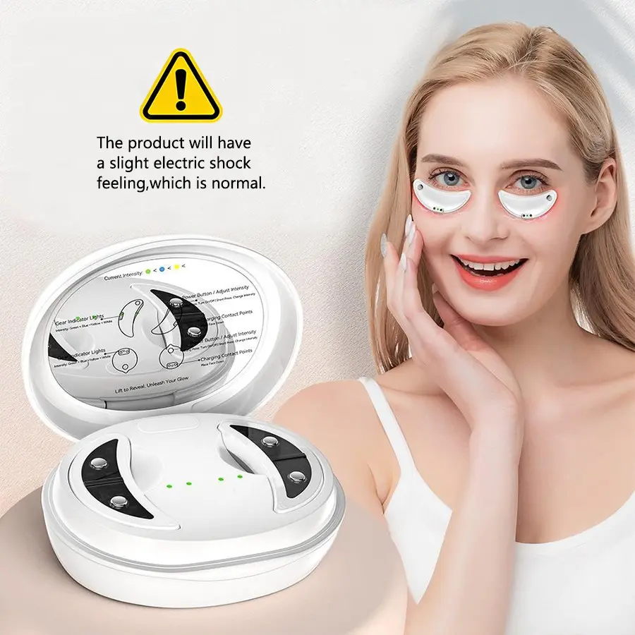 Electric Eye Massage Device Facial Beauty Massagers with Micro-Current and Light, Reduce Dark Circles and Eye Bags, Type-C Charging Eye Beauty Artifact