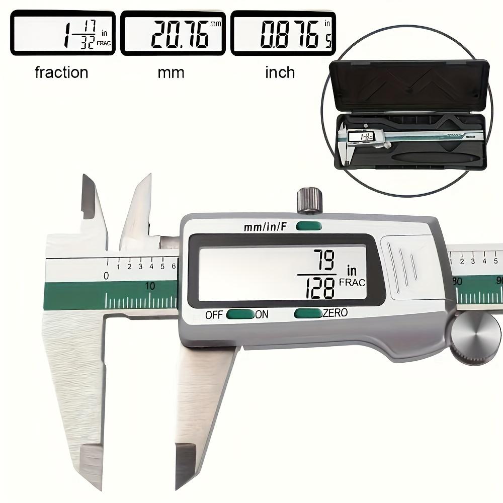 ET50 Digital Caliper 150mm – High Precision Vernier Caliper with 0.01mm Accuracy, Fraction/MM/Inch Conversion, LCD Display, Stainless Steel, Durable Measuring Tool for DIY, Engineering, Workshop, Metalworking, Woodworking, and Home Use