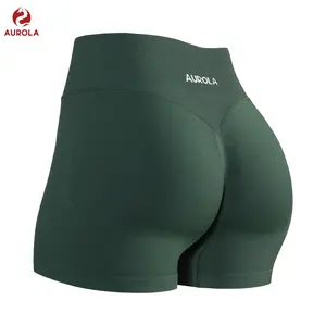AUROLA Influence Collection Workout Shorts for Women,No Roll Up Squat Proof New Scrunch Seamless Compression Gym Short  2.5" Inseam