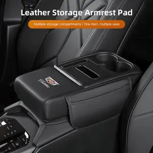Car Armrest Box Height Pad Storage Box Cup Holder Tissue Box Multifunctional Storage Box For Cadillac Escalade CTS ATS XTS CT4 CT5 XT5 XT4 XT6 CT6 Lyriq SRX ELR Celestiq EXT XLR