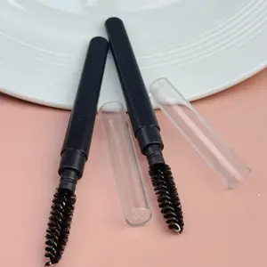Portable Eyebrow Brush with Lid, Mini Mascara Comb, Dust-Proof Cover, Ideal for Travel or Daily Use, 1pc/2pcs Set