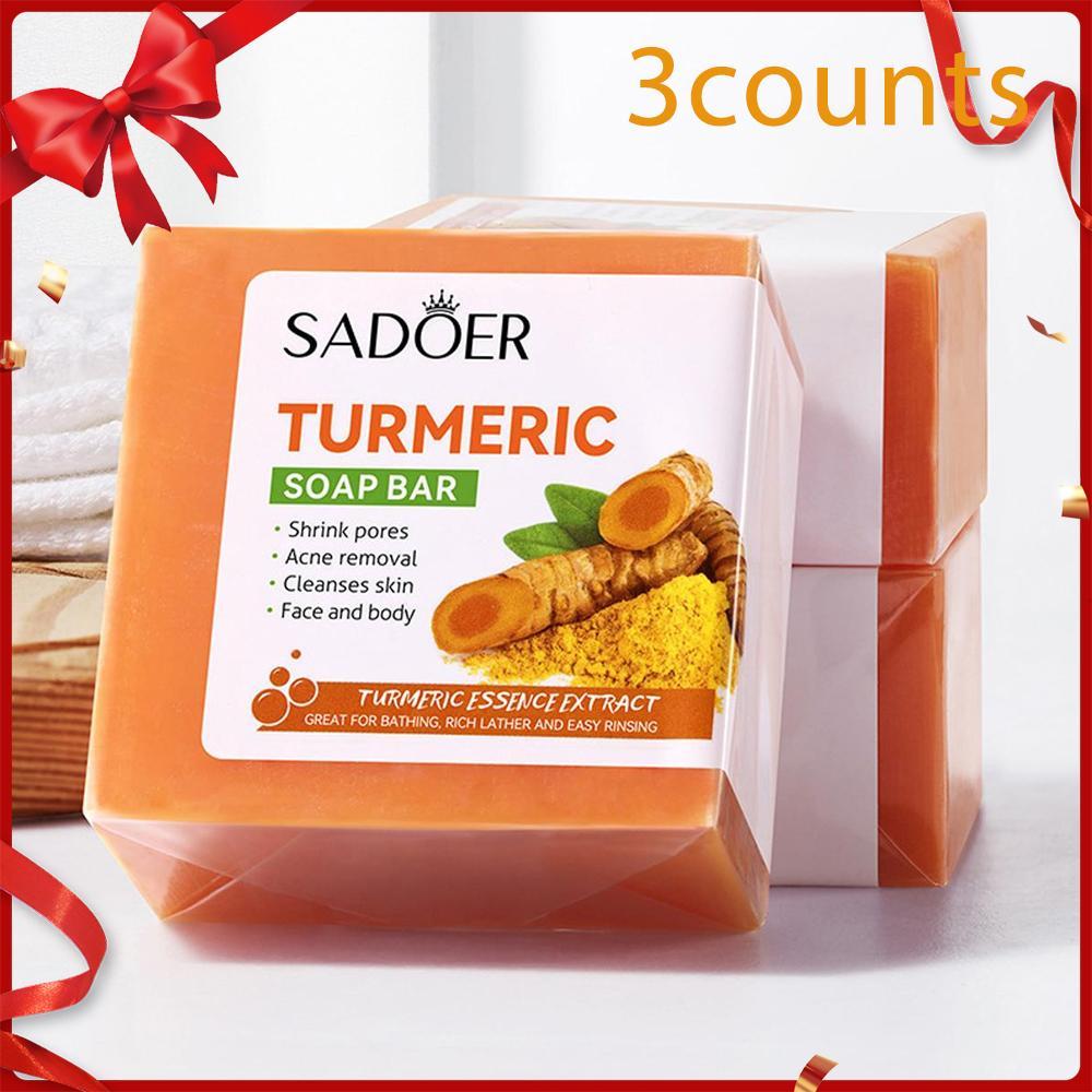 Handmade Turmeric Soap, Natural & Organic Handmade Comfort Soap for Body & Face, Cleansing, Exfoliating & Nourishing Soap for Daily Use, Natural Turmeric Bar Soap, Gift #GLOBAL PICKS