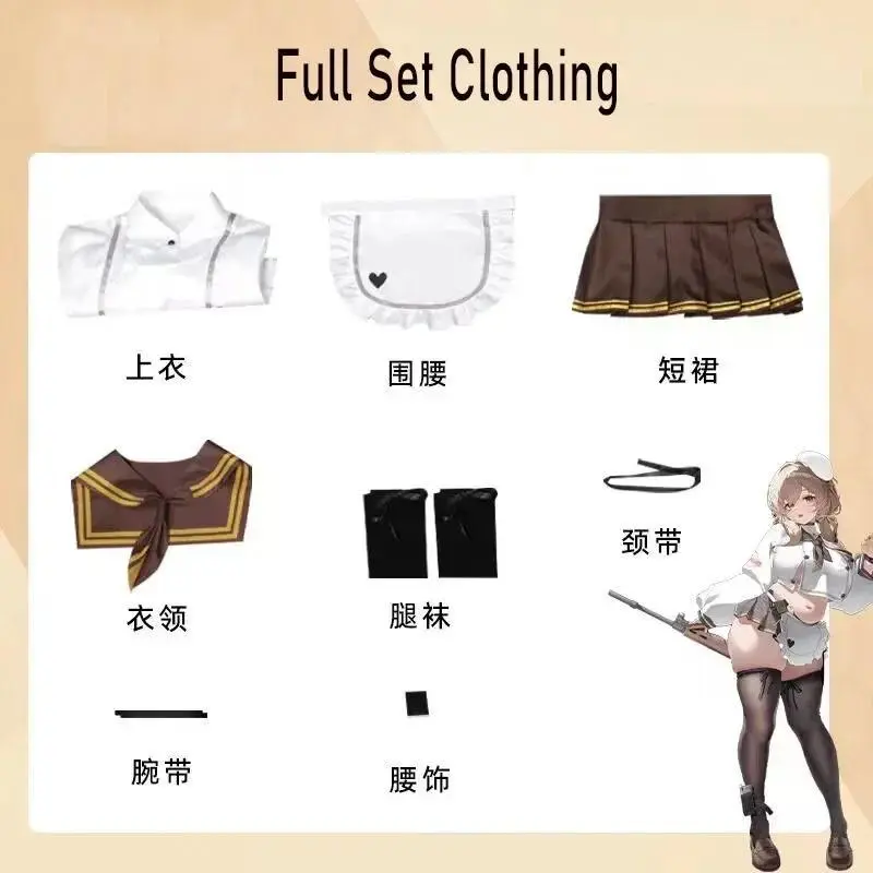 Game NIKKE The Goddess Of Victory Cosplay Bridd Costume Wig Bready Sweet Maid Clothing Top Apron Skirt Set Halloween NewUniform